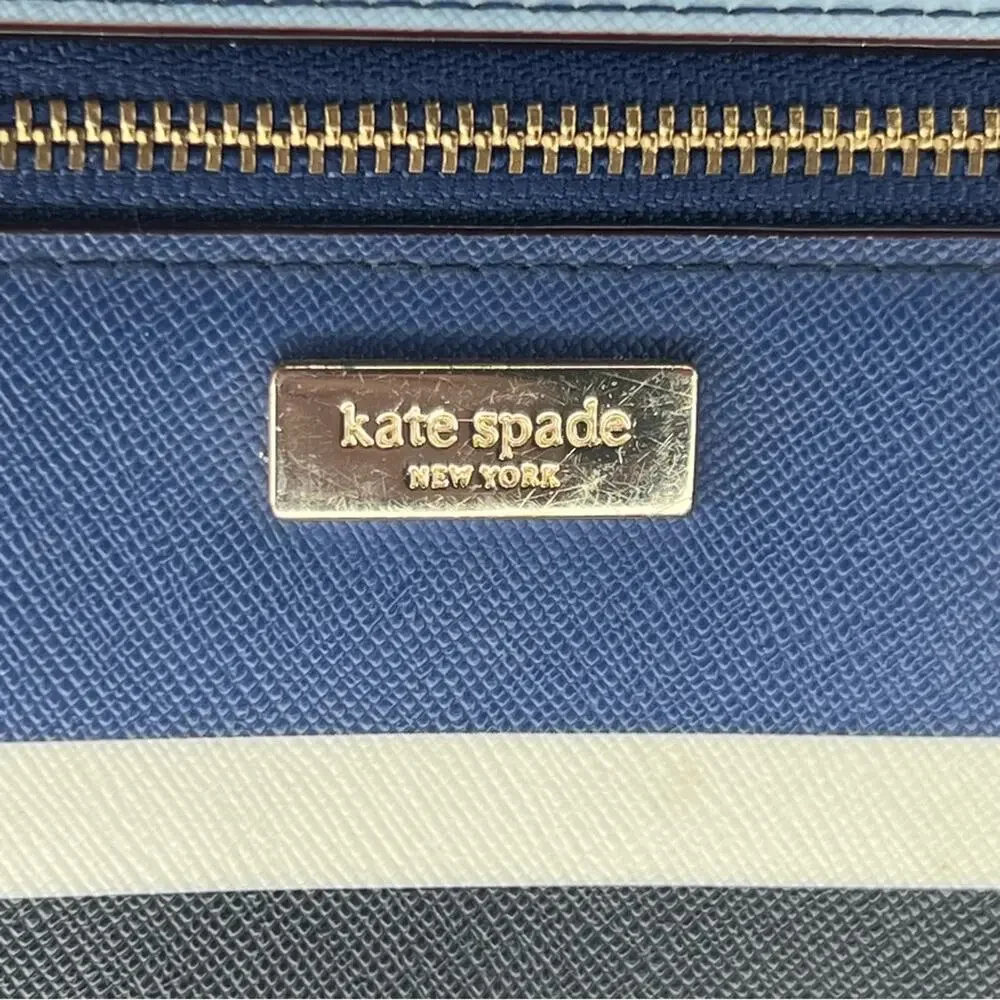 Kate Spade Wristlet Striped Laurel Way Print Nautical Sporty Classic Preppy